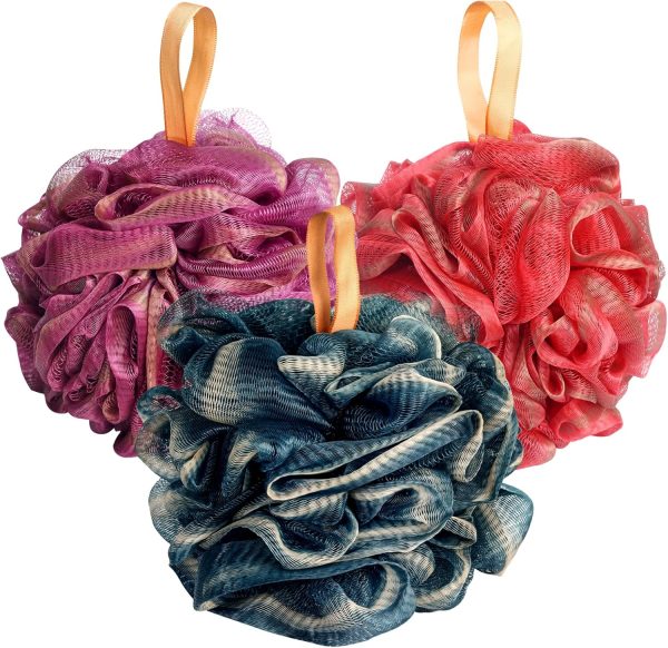 Shower Sponge Shower Loofah, Body Wash Loofah Sponge Body Scrubber, 3 Pack 60g Large Size Lofas for Shower, Cleaning Loofahs Sponge Body Sponges for All Skin Types